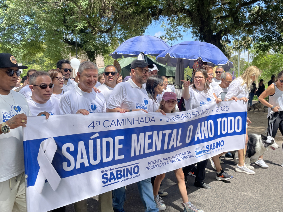 Caminhada Janeiro Branco fortalece a luta pela saúde mental no Rio Grande do Sul