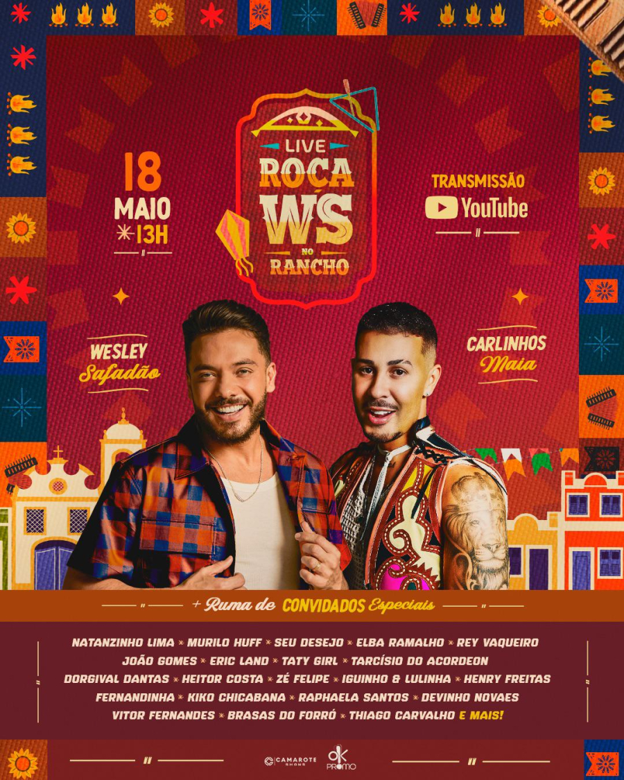 Wesley Safadão comanda a live 